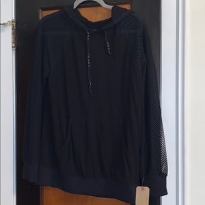 NWT Vintage Koral Mesh and Sheer Swearshirt